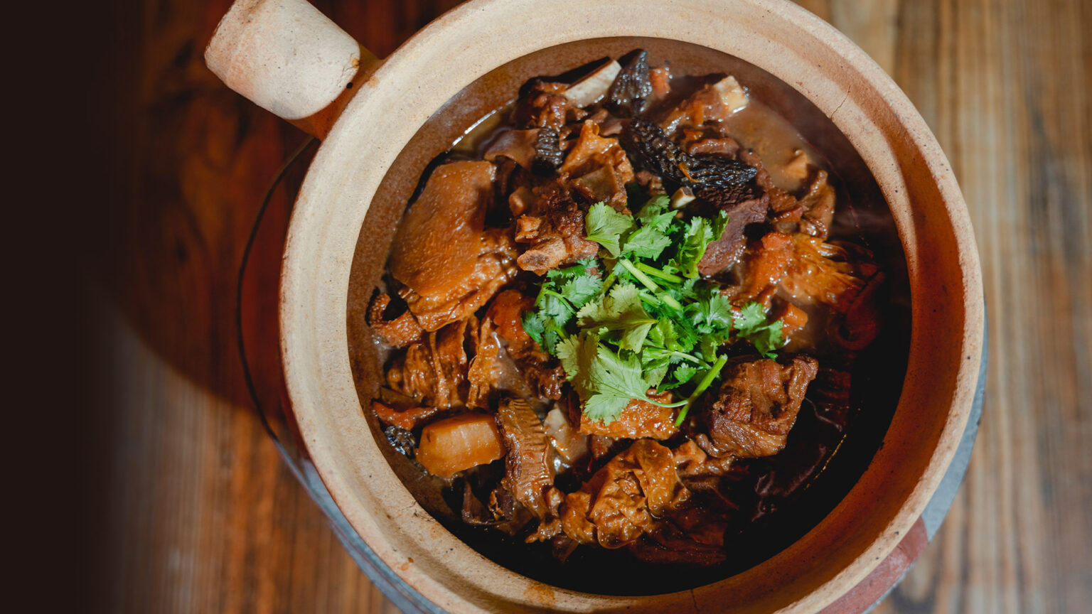 Asian Style Clay Pot Lamb with Morel Mushroom