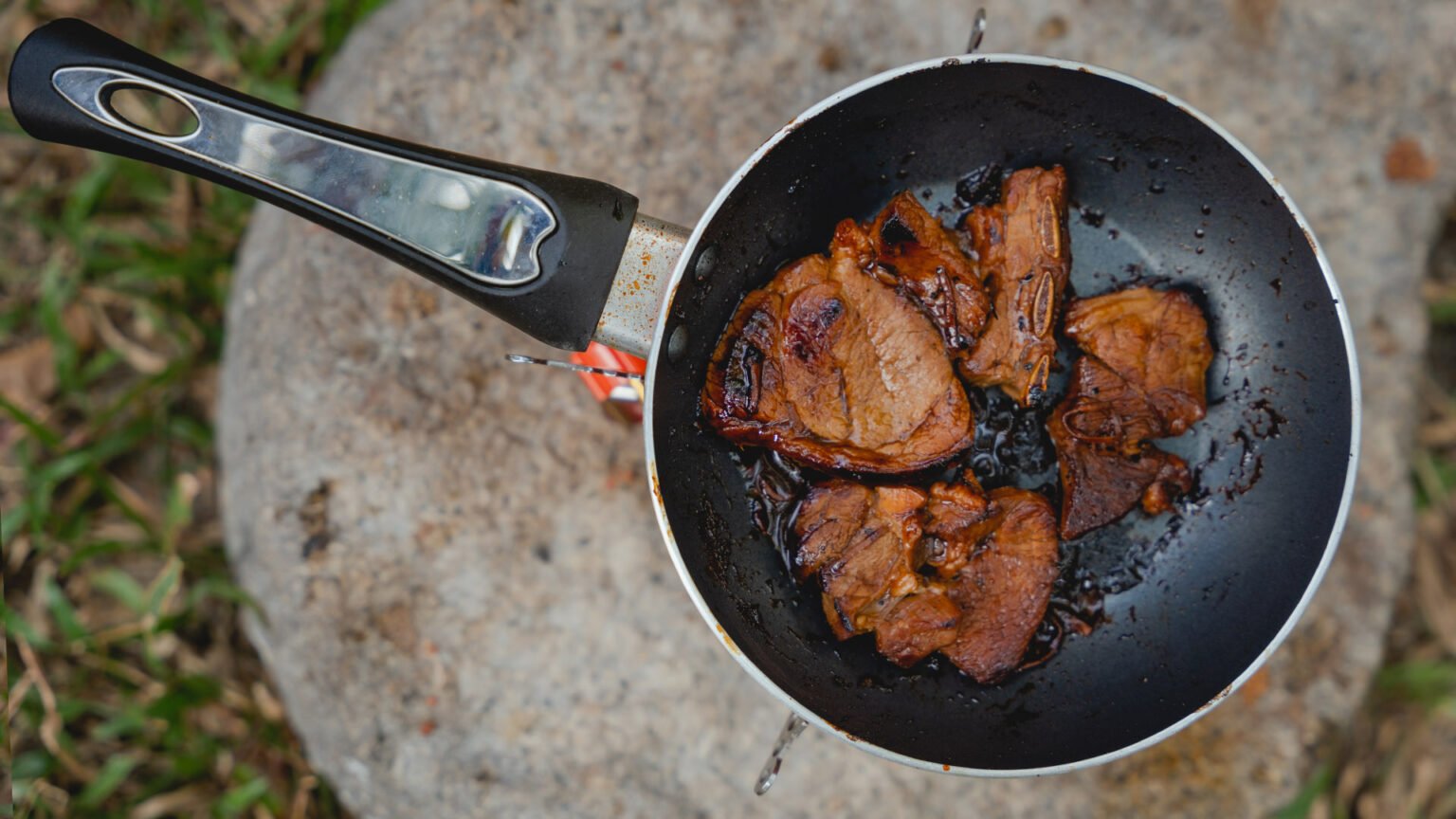 Pan Fried Garlic Teriyaki Lamb Shoulder