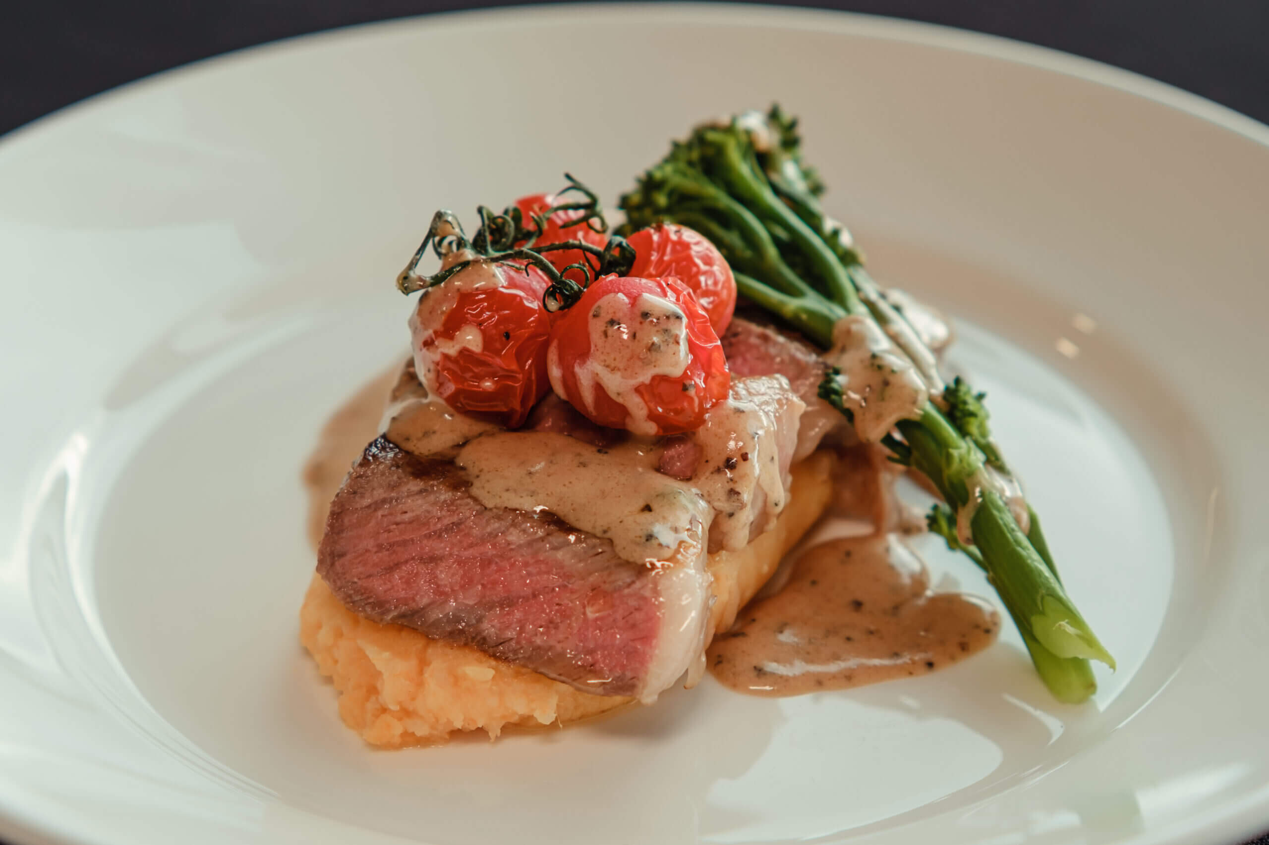 Aussie Sirloin De Paris and Peppercorn Sauce