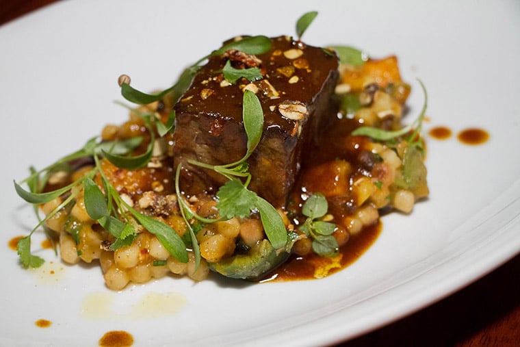 Curry braised Aussie lamb shank