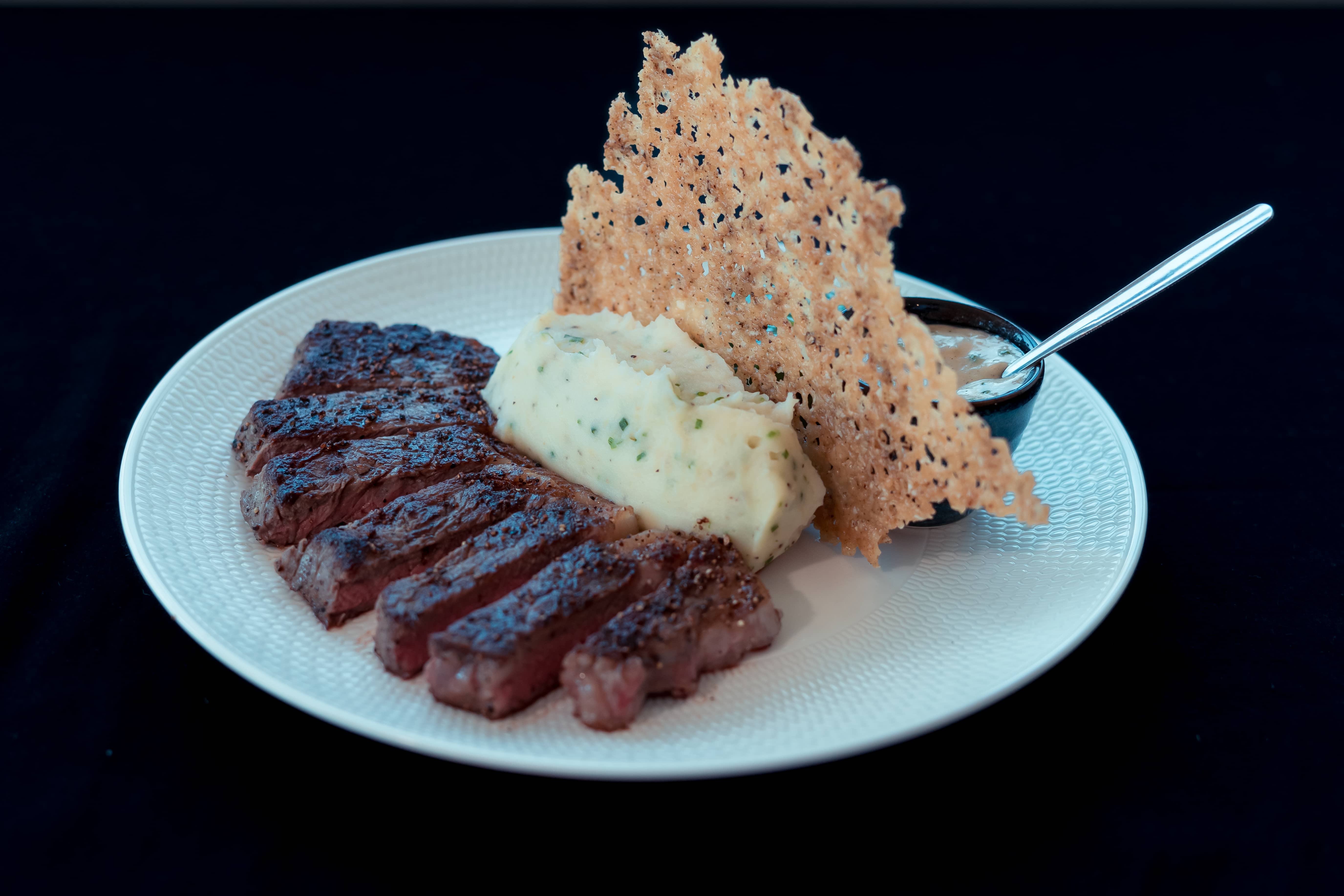 Beef Sirloin Steak, black pepper, hispi cabbage parcel, sweet onion | Aussie Beef & Lamb | UK