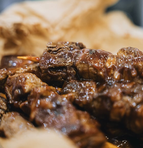 Beef Skewers with BBQ Sauce