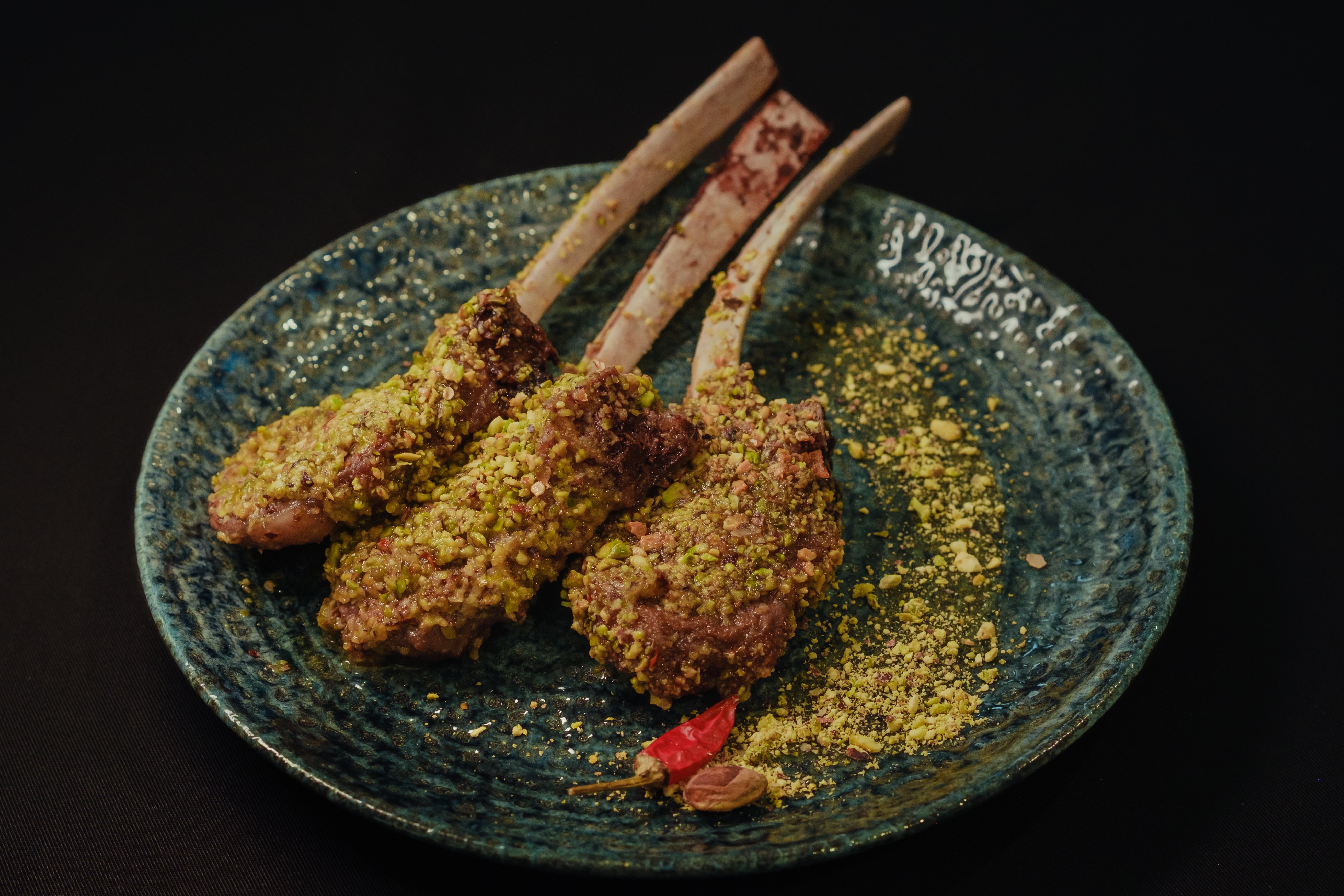 Chilli Honey Pistachio Lamb Chops