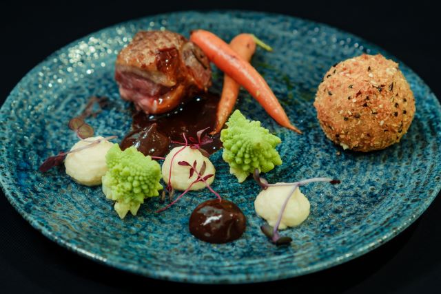 Lamb Rump with Spiced Lamb Bonbon