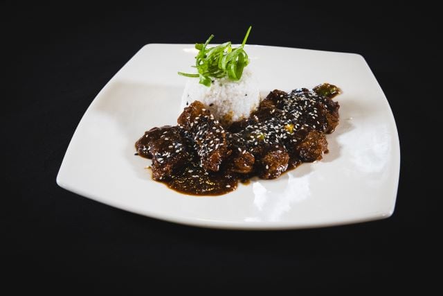 Thai Sticky Beef with Sticky Rice